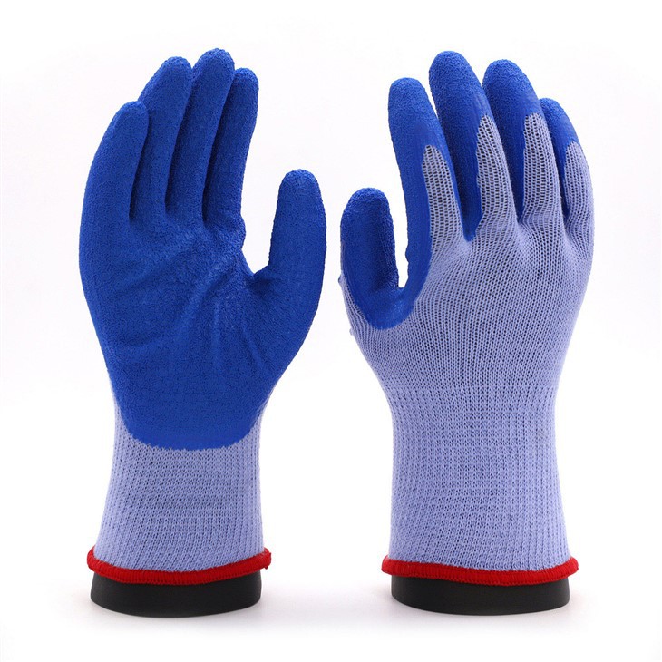 5 Threads Latex Coated Gloves factory